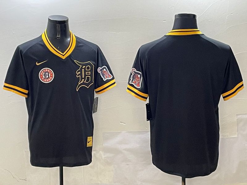 Men Detroit Tigers Blank Black Gold Game 2025 Nike MLB Jersey style 2->nfl hats->Sports Caps